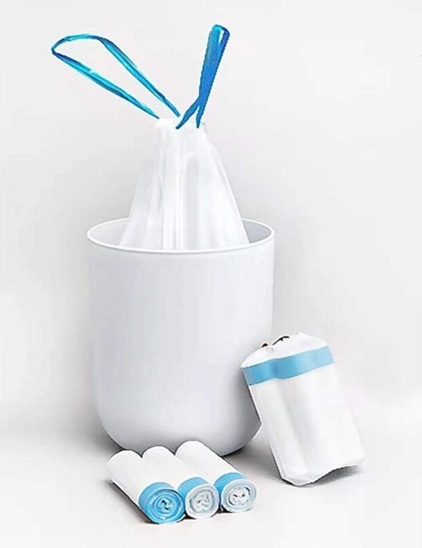 Kleine Müllbeutel, 4,5-Liter-Müllbeutel, Müllbeutel für Badezimmer, Schlafzimmer und Küche, 80 Stück, selbstaufrollend, ...