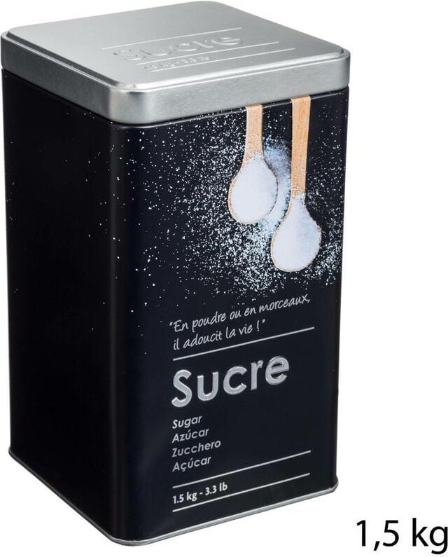 Thumbnail - 5five Simply Smart - Puderzuckerdose metall black edition schwarz - 5five