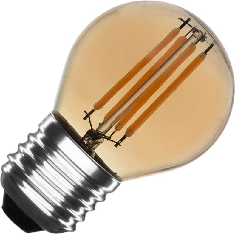 LED-Glühbirne Filament E27 4W 360 lm G45 Gold No Flicker 2200K Superwarm