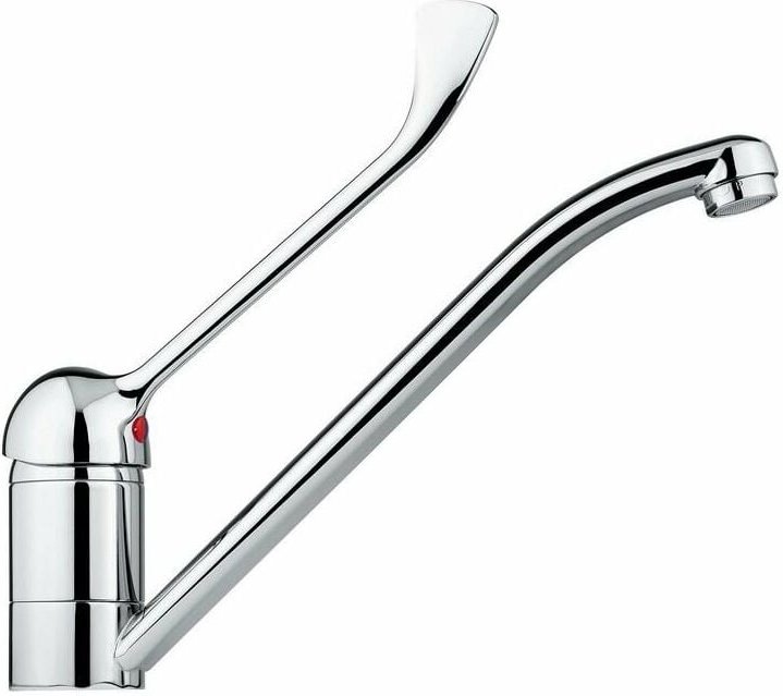 Küchenspülenmischer mit drehbarem Auslauf und klinischem Hebel Idral 02450 Chrom
