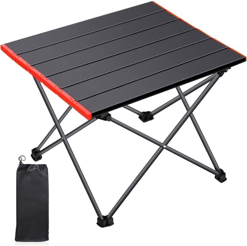 Klappbarer Campingtisch, ultraleichter tragbarer Klapptisch aus Aluminiumlegierung mit Tragetasche, klappbare Campingtis...