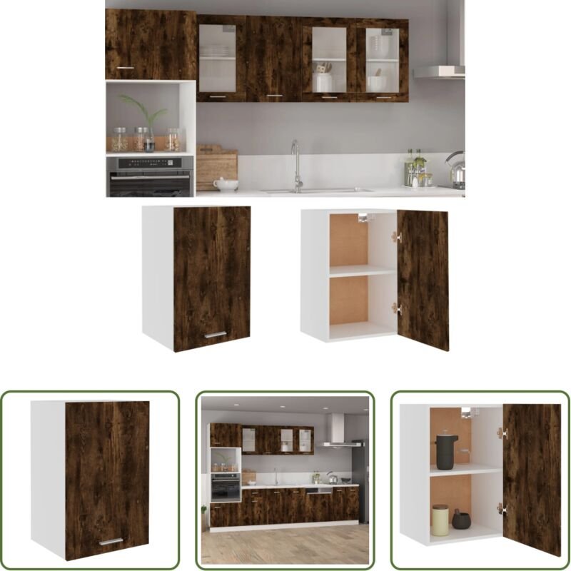 Holzwerkstoff Schrank - Hängeschrank Lyon Räuchereiche 39,5x31x60 cm Holzwerkstoff