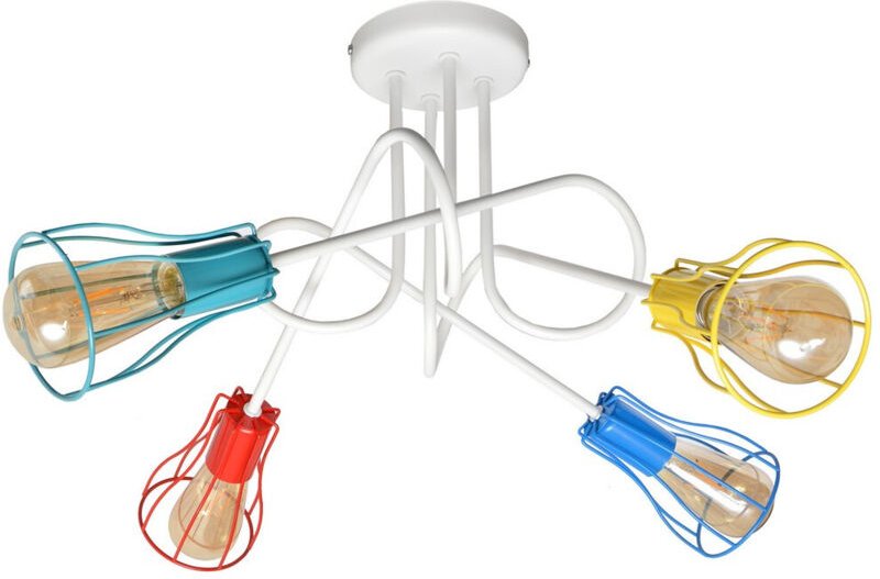 Thumbnail - Oxford Halbbündige Deckenleuchte mit mehreren Armen, mehrfarbig, 64 cm - Helam