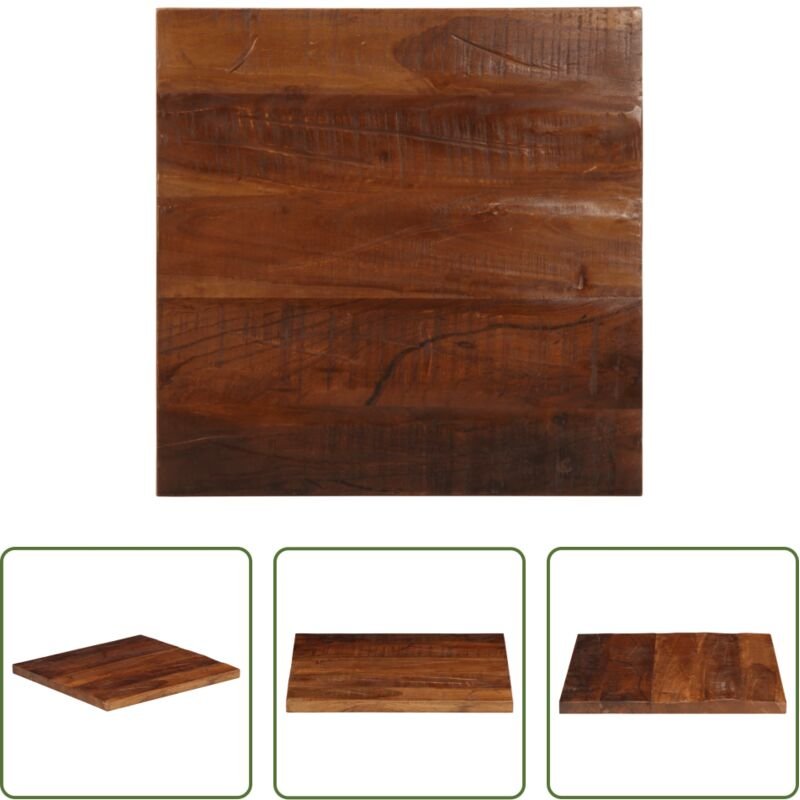 Altholz - Tischplatte 60x60x3,8 cm Quadratisch Altholz Massiv