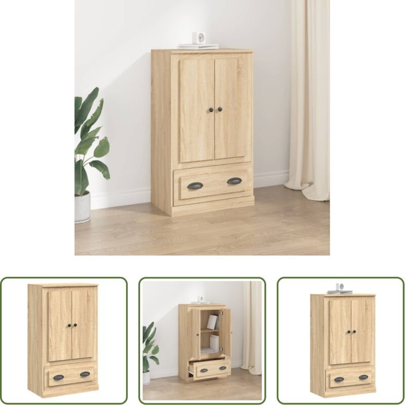 vidaXL Schrank - Highboard Sonoma-Eiche 60x35,5x103,5 cm Holzwerkstoff