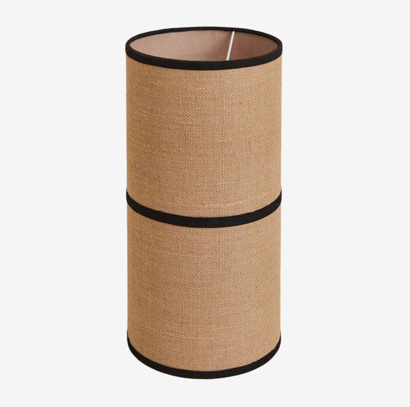 Lampenschirm aus Jute und Baumwolle Olinda Schwarz Ø20 cm - Sklum