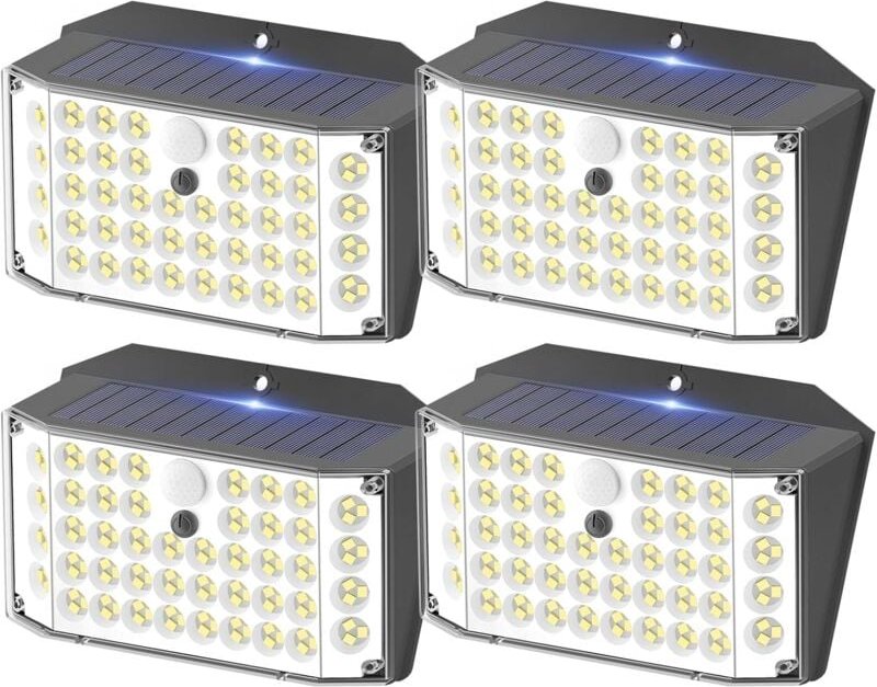 Solarlampe für den Außenbereich, IP67, wasserdicht, Solarleuchte für den Außenbereich, Bewegungsmelder, 3 Modi, Solarstr...