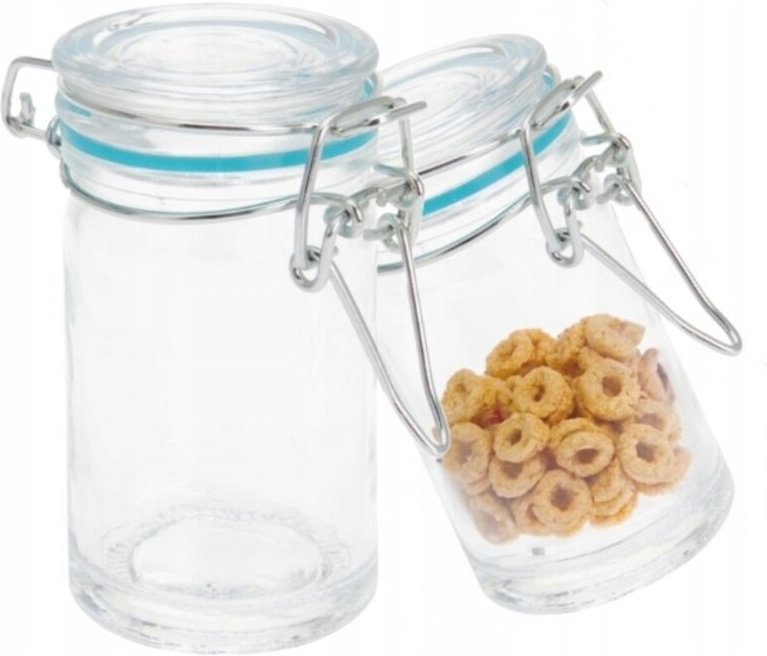 Vorratsglas mit Clip 80 ml 4,5x8,5 cm