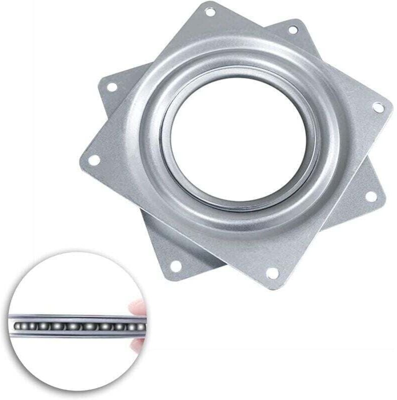 Plaque Pivotante à Roulement Carré, 1 Stück Plateau Tournant Carré Plaque Pivotante Rotation à 360 Degrees Plateau Tourn...