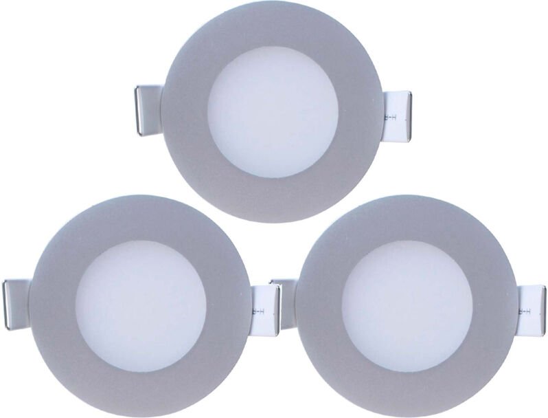 Pack 3 Mini Ultraslim LED Einbaustrahler rund 4W 300lm Ø7cm 4000K Aluminium 7hSevenOn