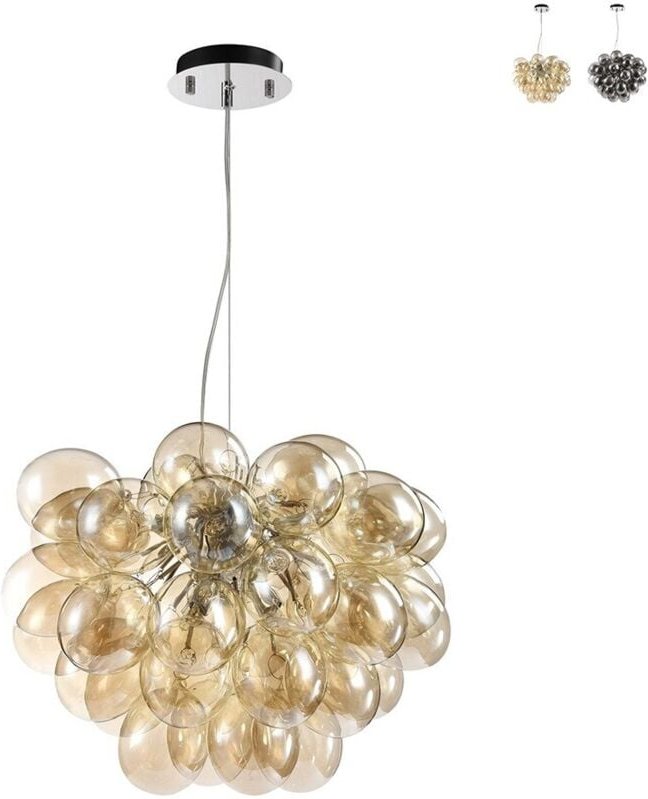 Balbo Decken-Pendelleuchte Nickel, 8-flammig, G9