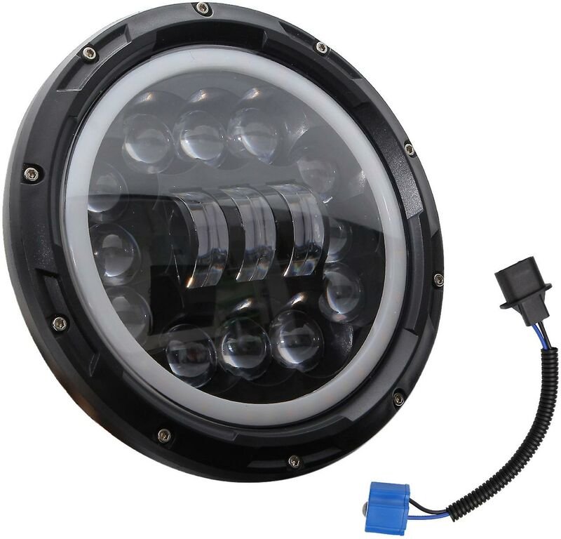 Woosien - H4 400w 7 Zoll LED-Scheinwerferlampe mit für Niva Urban für Wrangler Off Road