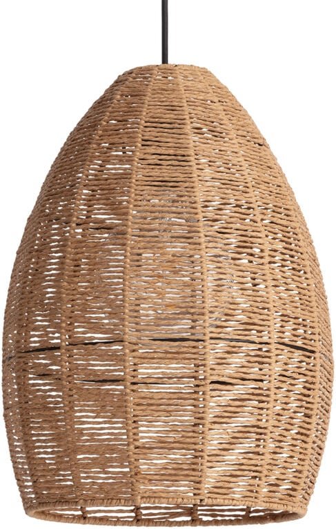 Pendelleuchte aus geflochtenem Papier Mahali Braun