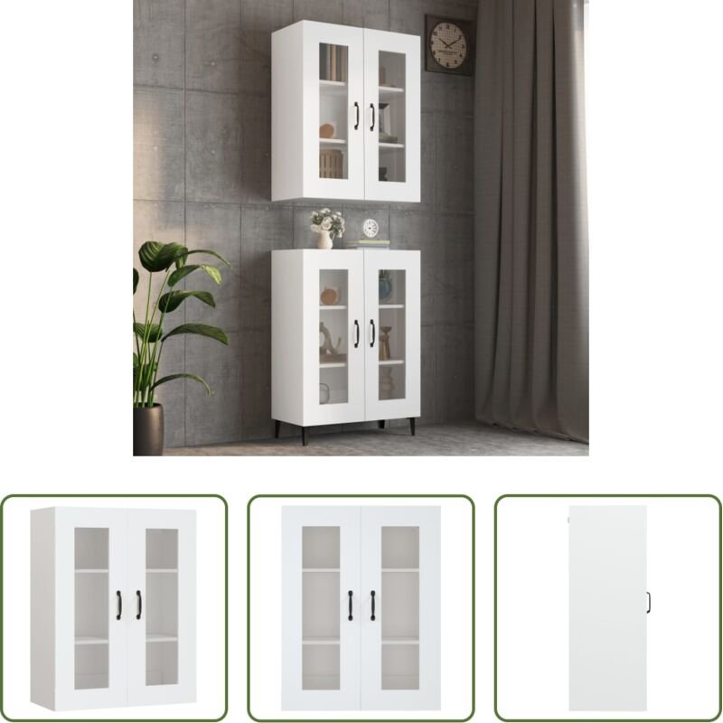 Wandhalterung - Hängeschrank Weiß 69,5x34x90 cm