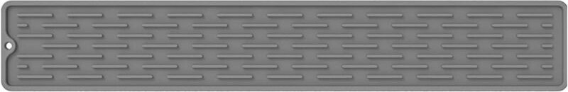 Abtropfmatte, Silikon-Wasserhahnmatte, Küchenspülenmatte zum Spritzen, Abtropfen, Trocknen und Schutz der Spüle, grau, 5...