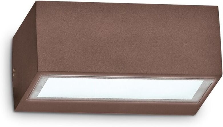 Außen Up Down Wandleuchte 1 Light Coffee IP44, G9 - Ideal Lux