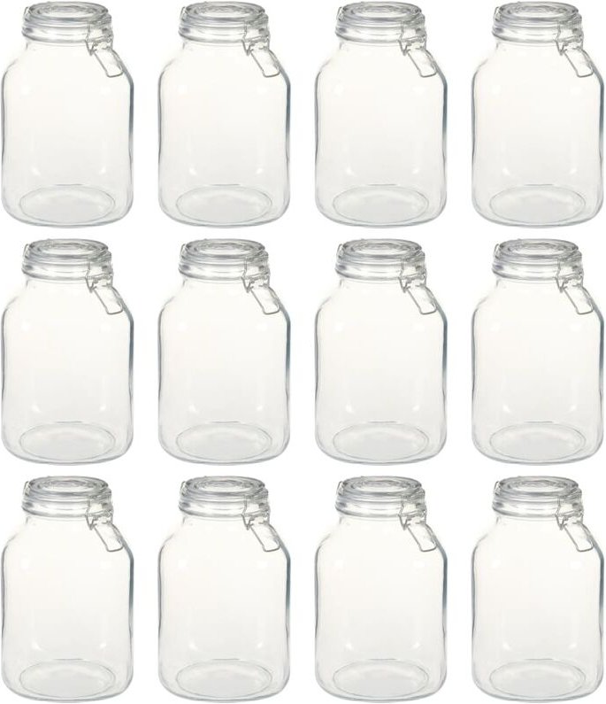 Einmachgläser mit Bügelverschluss 12 Stk. 3 L vidaXL