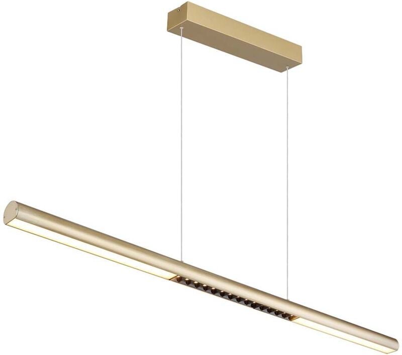 Pendelleuchte Hängelampe Esszimmerlampe goldfarben Höhe verstellbar led h 150 cm