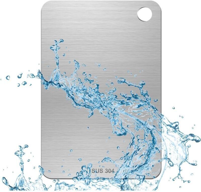 Schneidebrett aus Titan und Edelstahl, doppelseitiges Schneidebrett aus Edelstahl 304 für die Küche, antibakteriell, für...