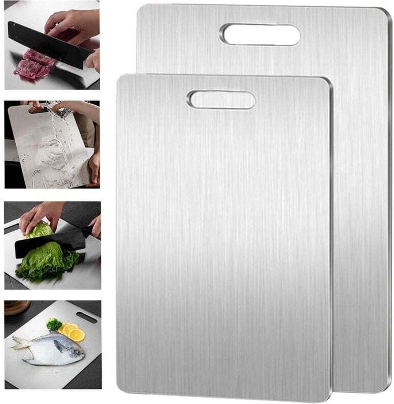 Schneidebrett aus Titan, Schneidebretter aus Titan für die Küche, Schneidebrett aus lebensmittelechtem Edelstahl 304 für...