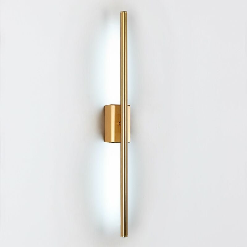 Thumbnail - Innenwandlampe, led Wandleuchte in Gold mit langem Streifen, Badezimmerspiegellicht 8W Weißes Licht 6000K - Goeco