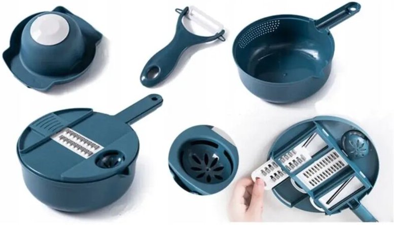 Gemüseschneider 6 in 1 Reibe und Hobel