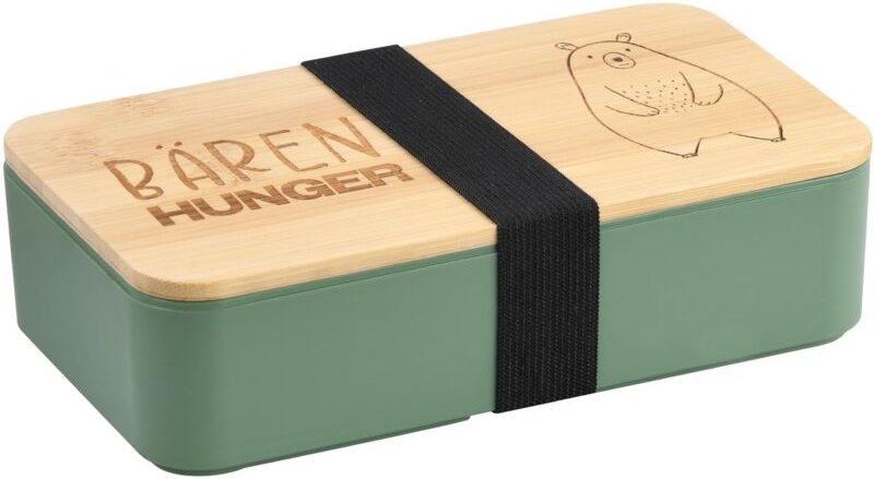 Brotdose "Bärenhunger", grün, fsc