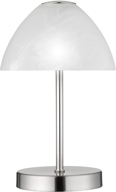 Defibrico - led Tischleuchte queen Metall 4-fach Touch Dimmer Silber matt, Höhe 24cm