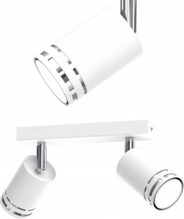 Deckenleuchte Weiss Chrom Beweglicher Spotlight Led Gu10 Led Polnische Lampe