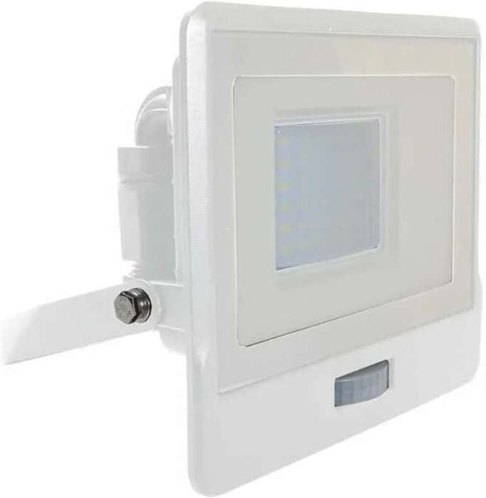 LED-Flutlichtstrahler mit PIR-Sensor - Samsung - IP65 - Weiß - 30W - 2340 Lumen - 6500K - 5 Jahre