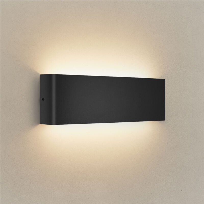 Wandleuchte Innen 30CM, 12W Wandlampe mit Up und Down Lichtquelle, 3000k Warmweiß Moderne LED Lampe, Wandlichter aus Alu...