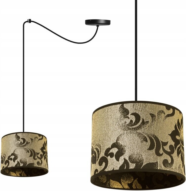 Deckenlampe, Lampenschirm mit goldenem Spinnenmuster