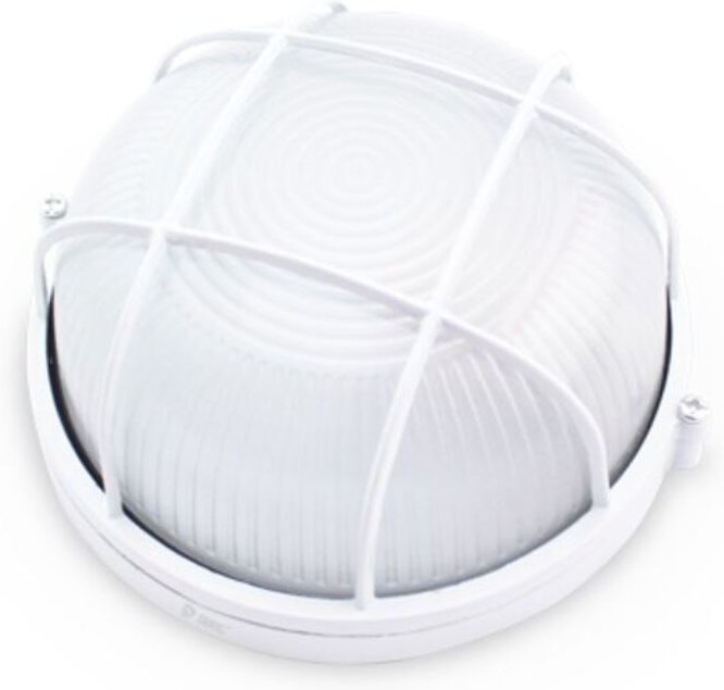 Runde Wandleuchte aus Aluminium mit Gitter WEISS E27 GSC 0700783