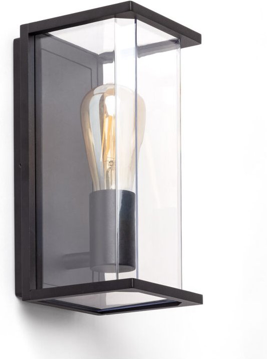 Wandleuchte Außen Aluminium Gunza Schwarz