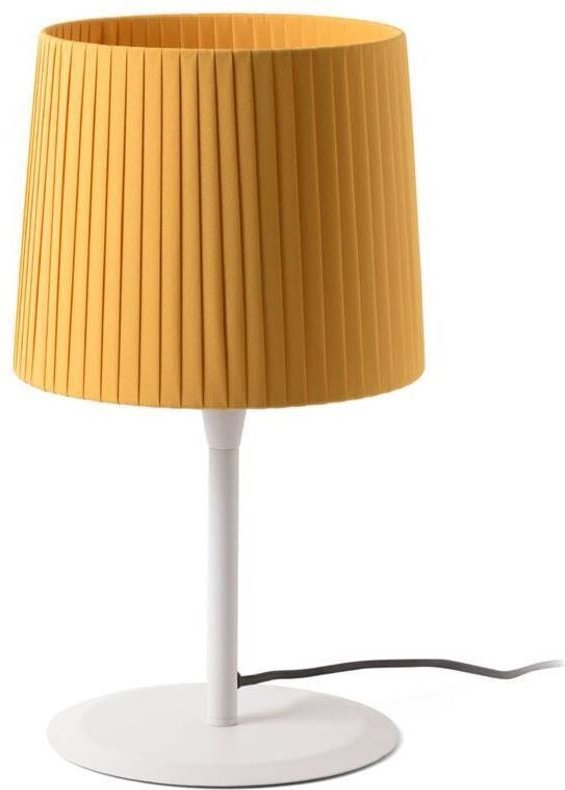 Samba Tischlampe weiß/Polyesterseide gelb 64310-39