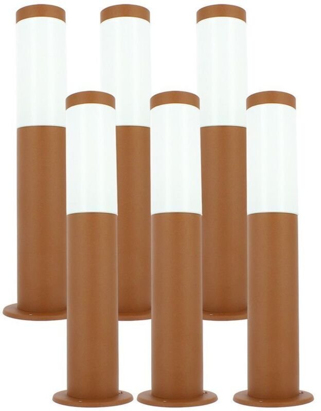 Arum Lighting - Set mit 6 Außenklemmen E27 Antikbraun valente Höhe 45 cm