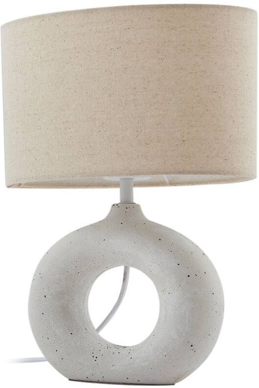 Beton Tischlampe "Kody" aus Beton, Textil für Wohnzimmer & Esszimmer von Lindby