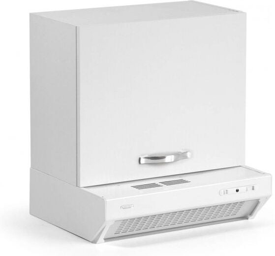 Abitare - 60 cm Mantel aus weißem Eschenholz mit Luftreiniger und einer Tür – Foligno