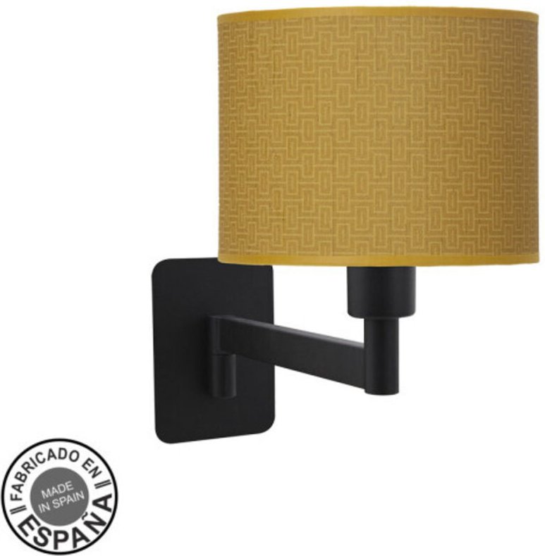 Wandleuchte modisch 1xe14 schwarz/gelb 26x17x28 cm