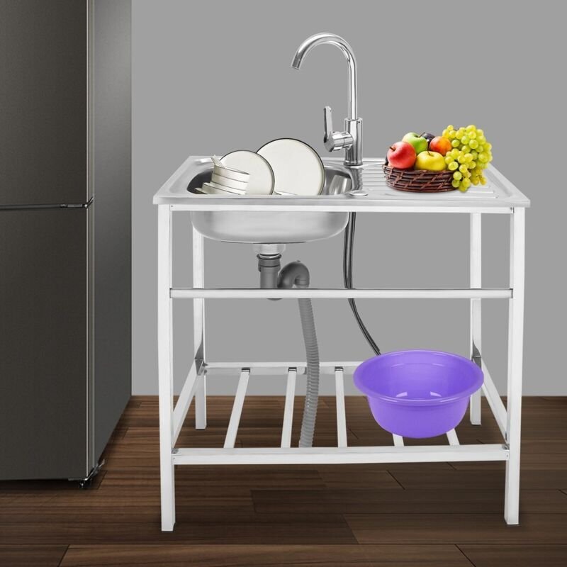 Commercial Spüle - 29.5x29.9x15.7 inches 201 Edelstahl Spülbecken Verschiedene Geschirrspülbecken Küche Geschirrspülbeck...