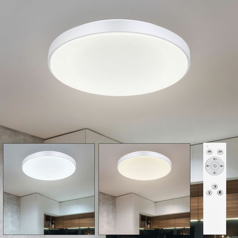 Etc-shop - led Deckenleuchte dimmbar Deckenleuchte Wohnzimmer Deckenlampe mit Fernbedienung, cct Nachtlicht Memoryfunkti...