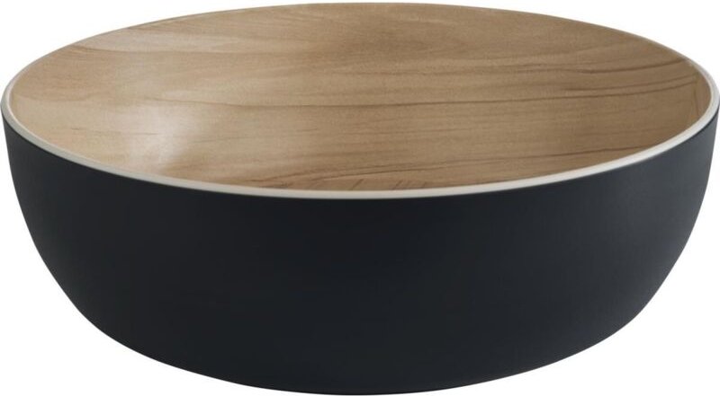 APS - Frida Schale Holzoptik/schwarz, Inhalt: 4,70 Liter, Höhe: 95 mm, ø: 300 mm