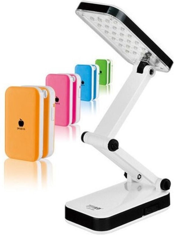 Trade Shop Traesio - Trade Shop - wiederaufladbare klappbare notlampe 24 led weiss licht tisch -