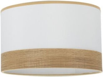 Cloe Stehleuchtenschirm Cloe e27 weiß/holzklar 40dx40dx20h