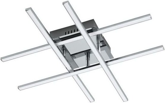 Thumbnail - Eglo - Decken- oder Wandleuchte 50x50x9,5 cm aus verchromtem Metall und led Lasana