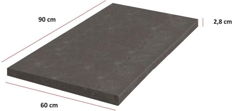 Küchen Preisbombe - Küchen Arbeitsplatte Metallic Brown 90 cm 28 mm Bianca Grey Rose Küchenzeile