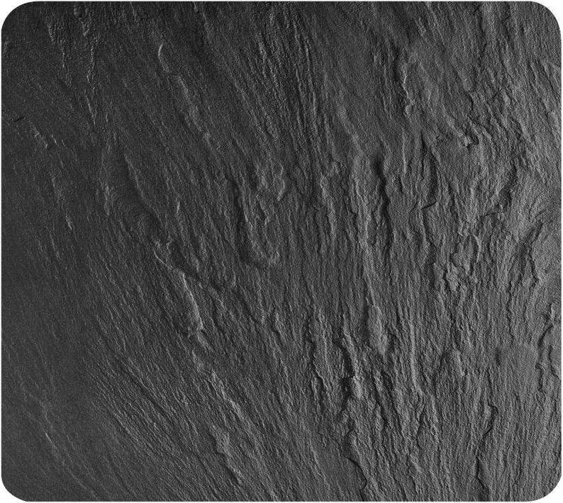 Maximex Multi-Platte Schiefer, Schneidbrett, Schwarz, Gehärtetes Glas schwarz, Silikon transparent - schwarz