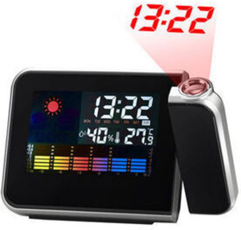 Odipie - Deckenprojektionswecker, Projektorwecker, Digitalwecker, Projektionswecker, LED-Digitalwecker mit LCD-Zeitstati...