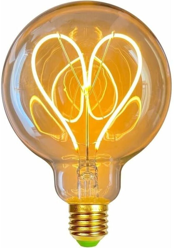 AIMOONSA LED-Glühbirnen, Vintage-Glühbirne, 4 W, dimmbar, antike Edison-Glühbirne, LED-Filament, 220/240 V, G95, Herz, w...