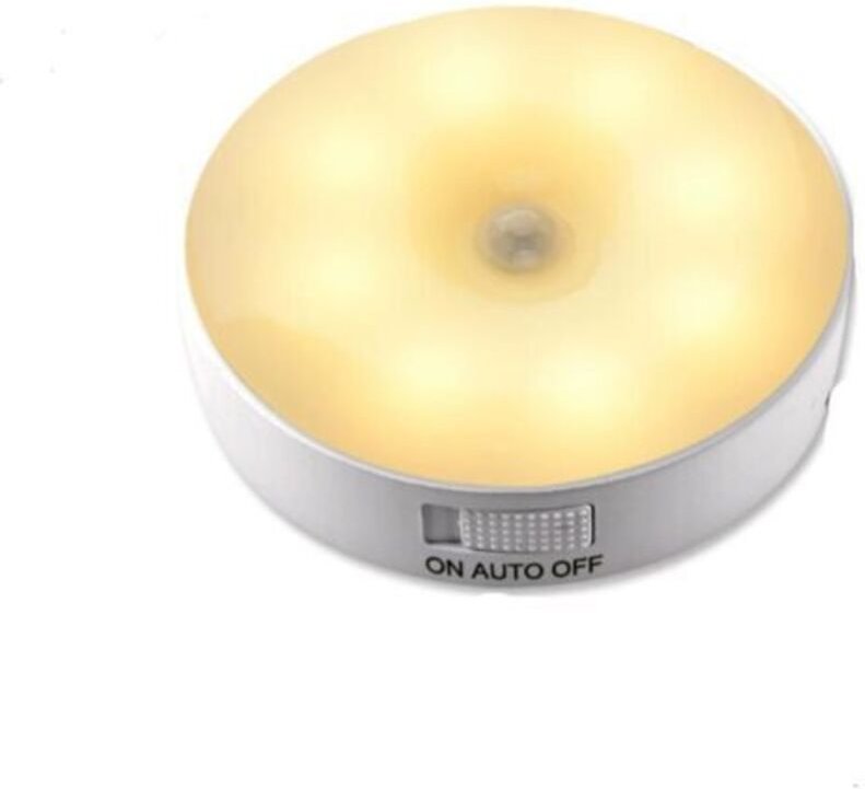 Bewegungsmelder-Nachtlicht für den Innenbereich, wiederaufladbares LED-Nachtlicht mit 1 Beleuchtungsmodus, kabelloses LE...